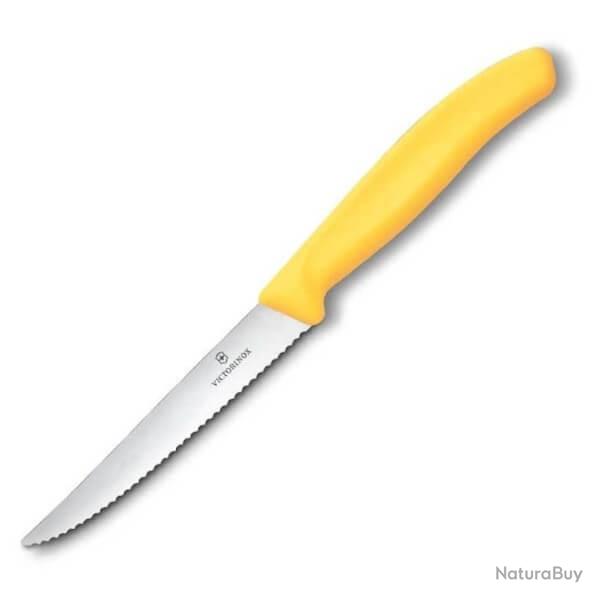 6.7238.C1 Couteau steak  dents Victorinox Swiss Classic 11cm jaune