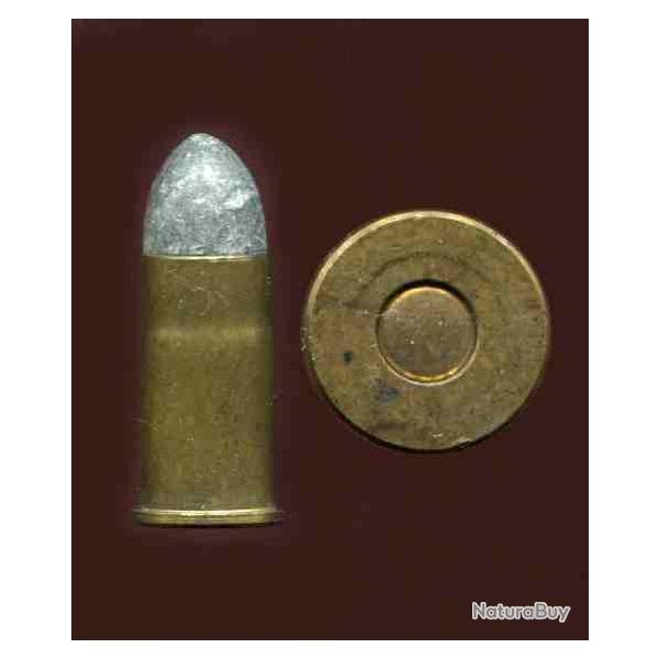 9.4 mm pour revolver hollandais Mle 1874 - balle plomb - tui laiton bouteill de 21 mm de long