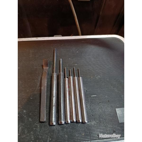 Lot chasse goupilles droit et chasse clavette plate