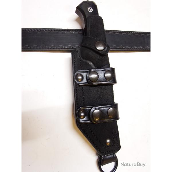 ETUI de COUTEAU CUIR "SCOUT"  (fabrication entreprise artisanale franaise )