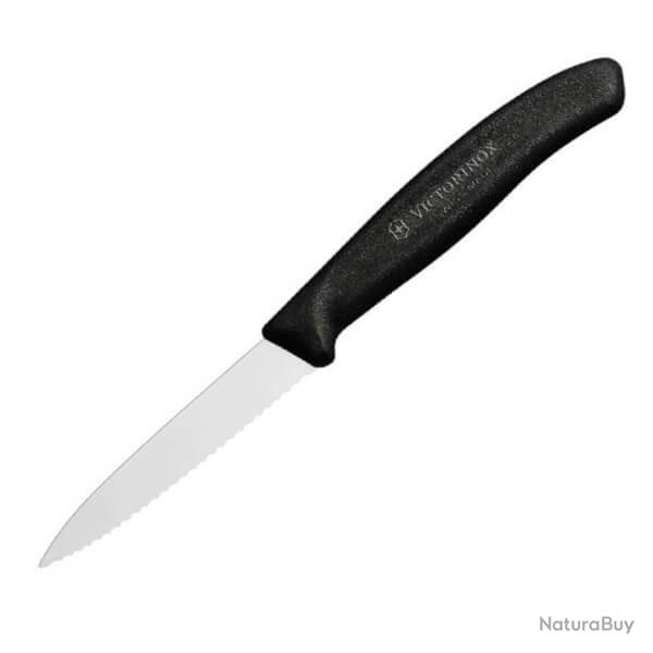 6.7633 Couteau d'office  dents Victorinox Swiss Classic 8cm noir