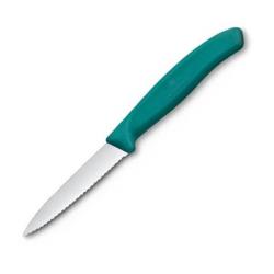 6.7634.C1 Couteau d'office à dents Victorinox Swiss Classic 8cm vert