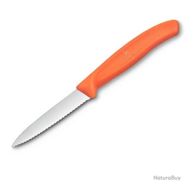 6.7639.C1 Couteau d'office  dents Victorinox Swiss Classic 8cm orange