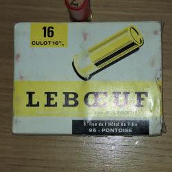 LEBOEUF pontoise boîte de 10 munitions cal 16/70 vendu par poudrenoirepro