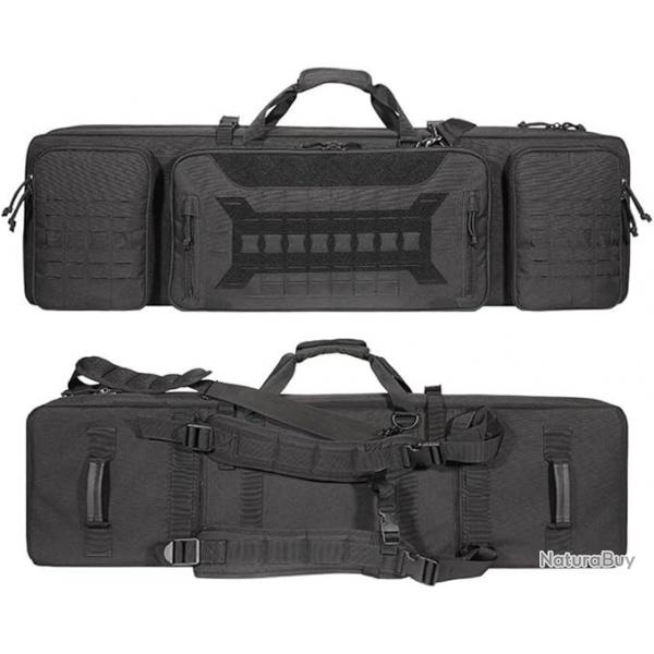 Sac  Dos Tactique Rembourr Carabines Longues Double Capacit tui Souple Polyvalent Chasse Noir