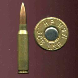 .308 E.S.P MK II - RARE cartouche de précision - marquage : HP .308 ESP MKII - étui 49.6 mm