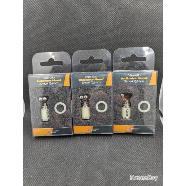 Lot SOLAR TACKLE /indicateur head 7 grs / NITE GLO ( X3 PCS ) .