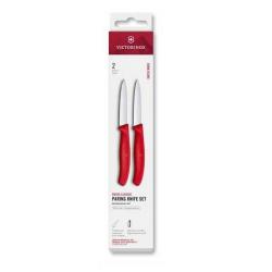 6.7691.2C1 Set 2 couteaux office Victorinox SwissClassic rouge 8cm à dents/lisse