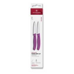 6.7695.2C1 Set 2 couteaux office Victorinox SwissClassic violet 8cm à dents/lisse