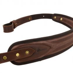 Sangle de chasse en cuir rembourré souple MARRON