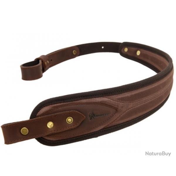 Sangle de chasse en cuir rembourr souple MARRON