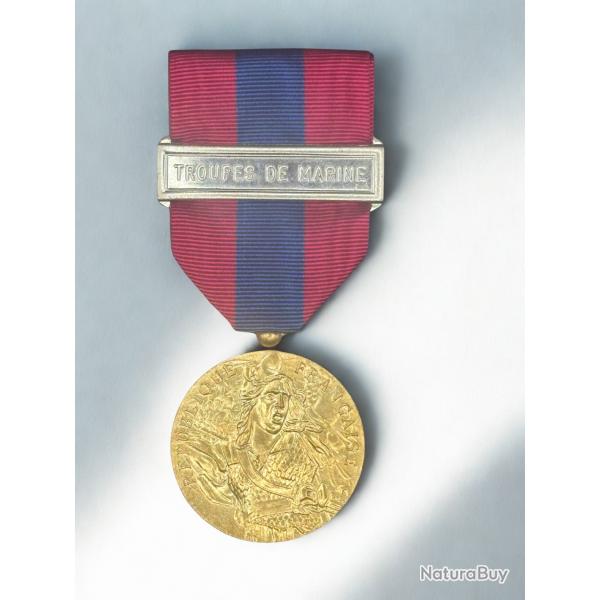 (18.015) Mdaille de la Dfense Nationale - Echelon Bronze - Agrafe Troupes de Marine