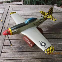 avion en bois usa p 51  modele vintage 1980