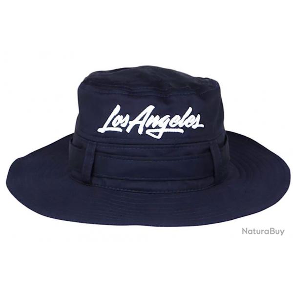 Chapeau Bob Los Angeles Bleu - Grand Bob Safari Streetwear Large Bord en Coton Taille unique Bleu