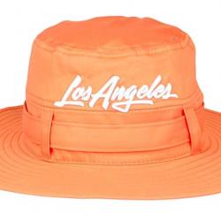 Chapeau Bob Los Angeles Orange - Bob Safari Streetwear Large Bord en Coton Taille unique Orange