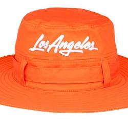 Chapeau Bob Los Angeles Orange Vif - Bob Safari Streetwear Large Bord en Coton Taille unique Orange