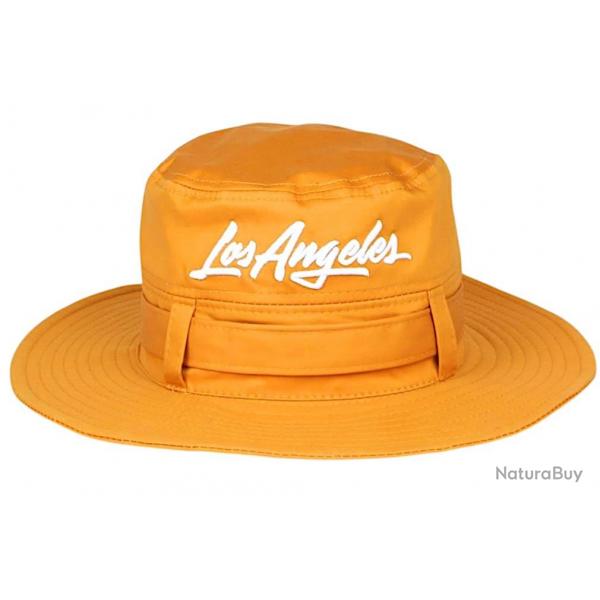 Chapeau Bob Los Angeles Jaune Camel - Bob Safari Streetwear Large Bord en Coton Taille unique Jaune