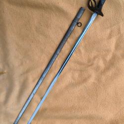 sabre Officier 1882 infanterie - fantaisie à garde bronze 4 branches lame droite 91cm / 109 L totale