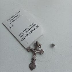PENDENTIF CROIX ORTHODOXE EN ARGENT 1,6 gr NEUF FABRICATION RUSSE