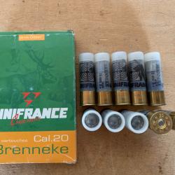 Boîte de balles Brenneke cal 20.