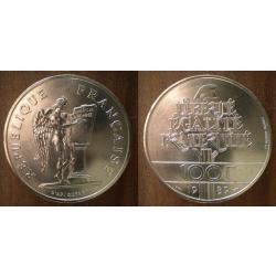 France 100 Francs 1989 Droits de l Homme Piece Commemo Argent
