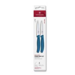 6.7792.2C1 Set 2 couteaux office Victorinox SwissClassic 10cm bleu à dents/lisse