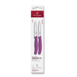 6.7795.2C1 Set 2 couteaux office Victorinox SwissClassic 10cm violet à dents/lisse