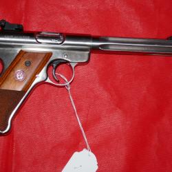 Pistolet RUGER MK III HUNTER Inox en 22Lr canon fluté en 6"3/4