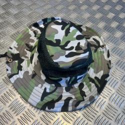 Chapeau camouflage protection solaire maille respirante pêche chasse randonnée jungle militaire camp