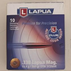 Cartouches LAPUA - Cal.338 Lapua Magnum - 300gr SCENAR - boite de 10
