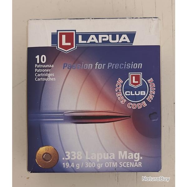 Cartouches LAPUA - Cal.338 Lapua Magnum - 300gr SCENAR - boite de 10