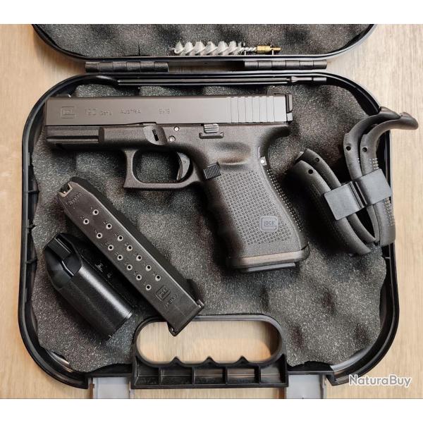 Pistolet semi-automatique GLOCK 19 C Gen 4 - Cal. 9x19 - Mallette, 2 chargeurs (Occasion)