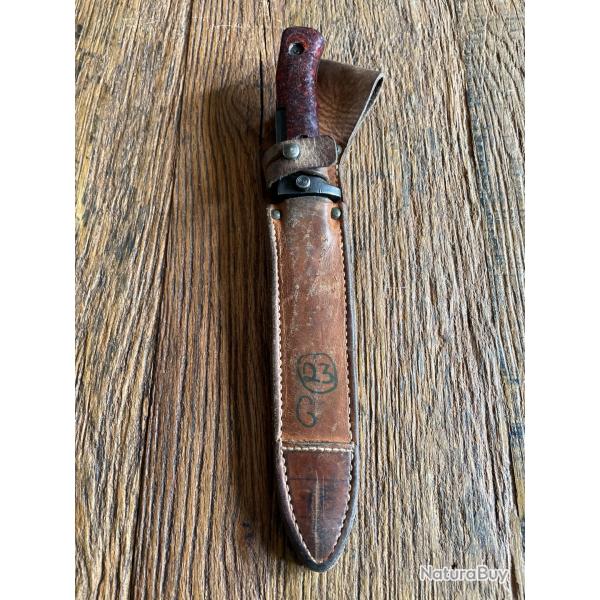 Ancienne baonnette Tchcoslovaque couteau combat avec fourreau