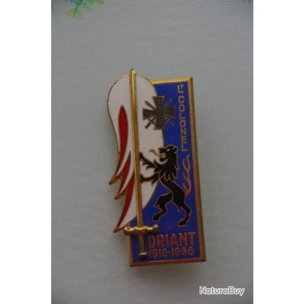 INSIGNE PROPOTION ST.CYR  : LT COLONEL  DRIANT  1916 - 1966  ---- 24 JUILLET 1966 ------DRAGO PARIS