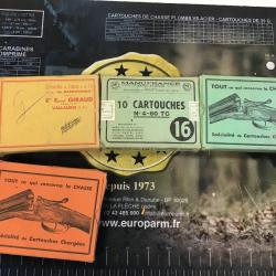 Lot 4 boites x 10 munitions  cal 16 et 12 poudre T 1 sans prix de reserve