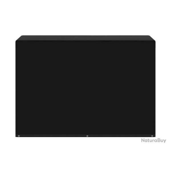 Housse noire en polythylne avec 6 oeillets - Protection pratique pour meubles de jardin et barbecu