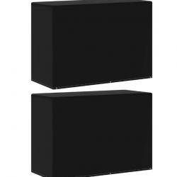 Housses noires 180x80x125 cm en PE pour meubles de jardin - Lot de 2, protection extérieure fiable