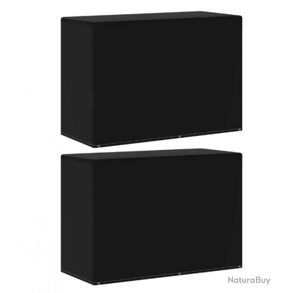 Housses noires 180x80x125 cm en PE pour meubles de jardin - Lot de 2, protection extrieure fiable