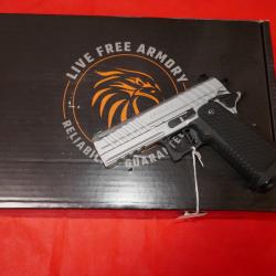 Pistolet APOLLO 11 Live Free Armory en 9x19mm canon de 4.25"