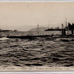 CPA - Marine de Guerre  - Torpilleur Sous - Marin électrique  " Gustave Zede "  - N°3448