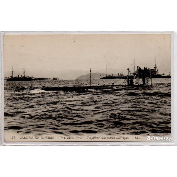 CPA - Marine de Guerre  - Torpilleur Sous - Marin lectrique  " Gustave Zede "  - N3448