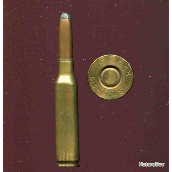 6.5 x 54 Mannlicher Schoenauer - marquage : KYNOCH 6.5 m/m MS - balle cuivre pointe plomb