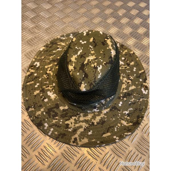 Chapeau camouflage protection solaire maille respirante peche chasse randonne jungle camping
