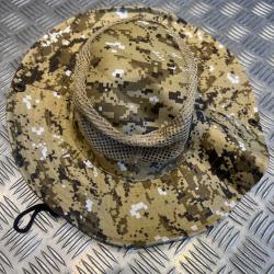 Chapeau camouflage protection solaire maille respirante peche chasse randonnée jungle