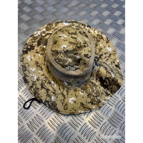 Chapeau camouflage protection solaire maille respirante peche chasse randonne jungle