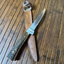 ROBUSTE COUTEAU POIGNARD ALLEMAND ARTISANAL 1910-1918 WW1