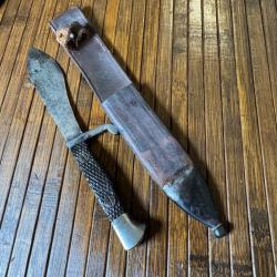 COUTEAU POIGNARD DE COMBAT COMMANDO ESPAGNOLE MODÈLE 1942-M42 TOLEDE AVEC FOURREAU
