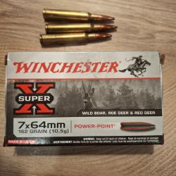 Balles winchester 7x64 162 grain 10.5g Power-Point