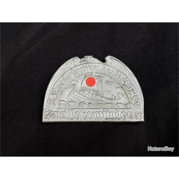 Badge du second rassemblement du NSDAP  Westermnde - Allemand WW2