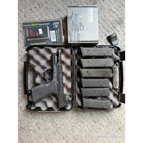 Pistolet Polymer 80 PFC9 Compact Cal.9x19 Filet+Vortex point rouge